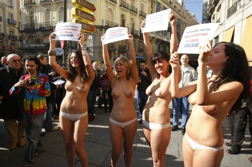 Protesta Protesta contra la crueldad taurina