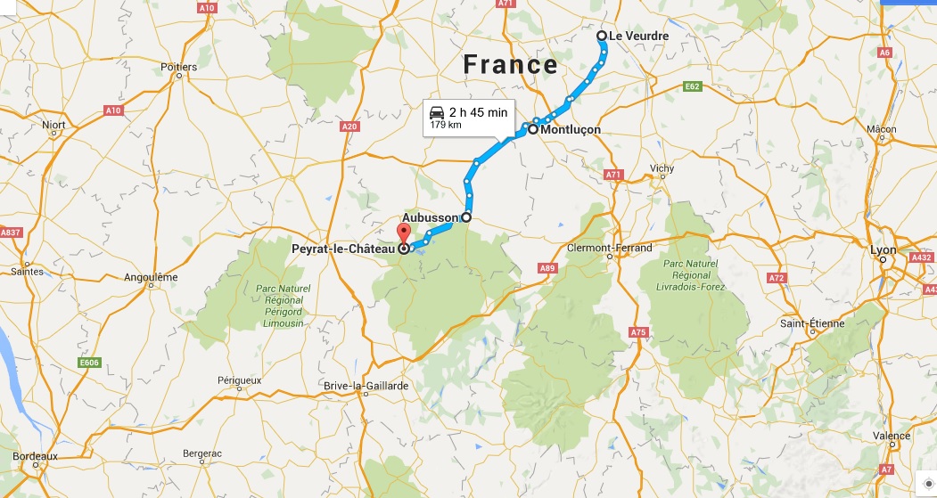De Le Veurdre a Peyrat-le-Château